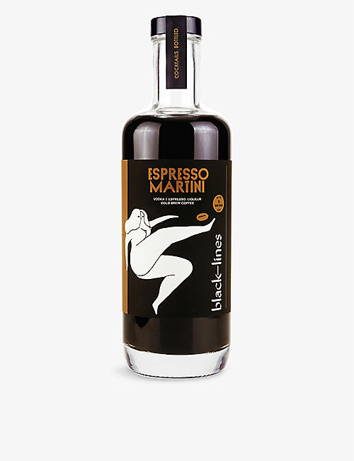 READY TO DRINK: Black Lines Espresso Martini pre-made cocktail 500ml