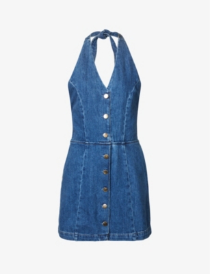 knit halter neck dress Aeline Knit Halter Mini Dress