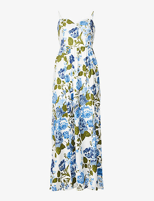 REFORMATION: Dovie floral-print stretch-cotton midi dress