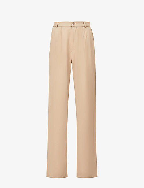 REFORMATION: Mason wide-leg high-rise woven trousers