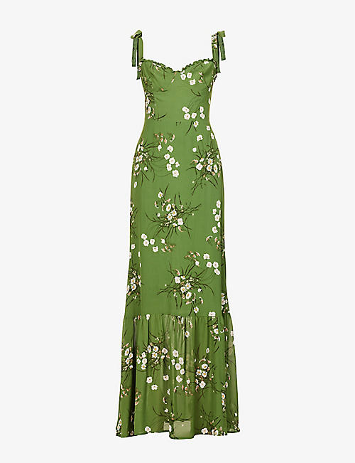 REFORMATION: Jasen floral-print crepe maxi dress