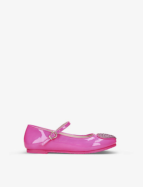 SOPHIA WEBSTER: Amora heart-embellished patent-leather shoes 5-8 years