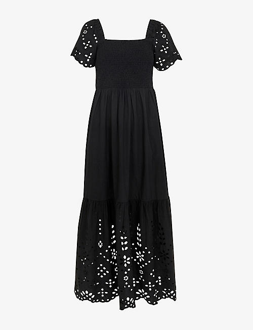 WHISTLES: Carrie broderie anglaise cotton midi dress