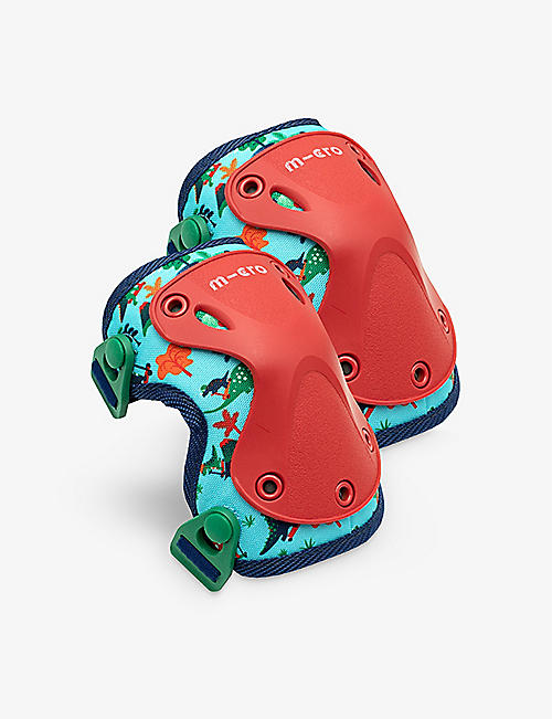 MICRO SCOOTER: Dino graphic-print knee pads