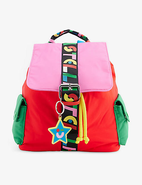 STELLA MCCARTNEY: Star-keychain shell backpack