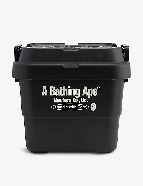 A BATHING APE: Logo-print mini storage box 36cm