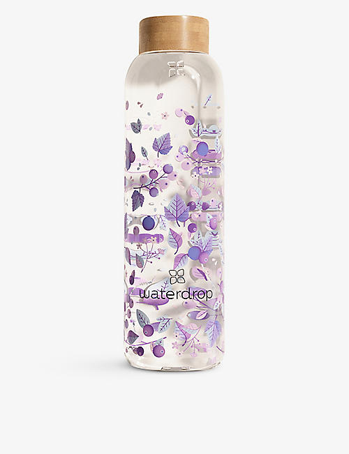 WATERDROP：Edition Boost 图案印花玻璃水瓶 600 毫升