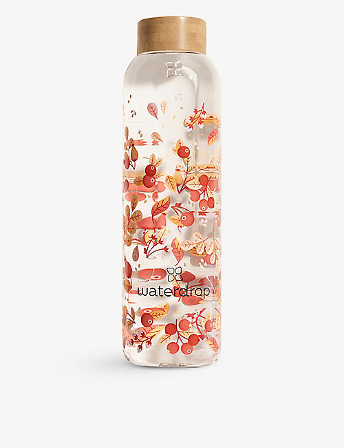 WATERDROP: Edition Defence graphic-print glass bottle 600ml