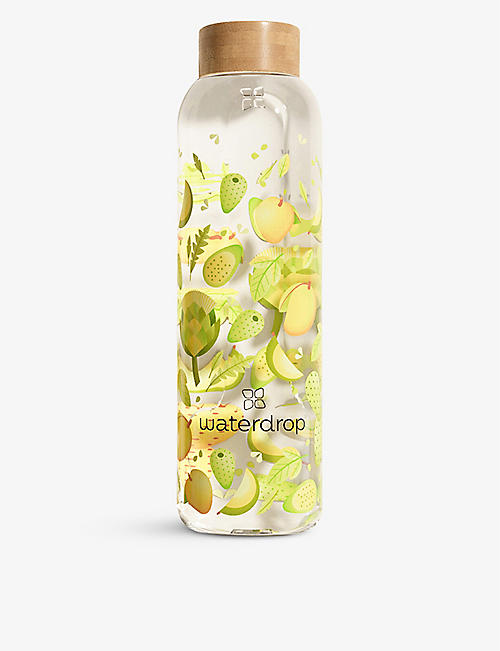 WATERDROP: Edition Glow graphic-print glass bottle 600ml