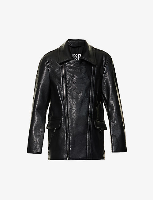 DIESEL: J-rego relaxed-fit faux-leather jacket