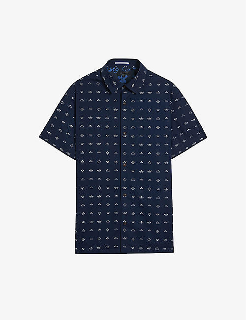 TED BAKER: Witly boat-print cotton shirt