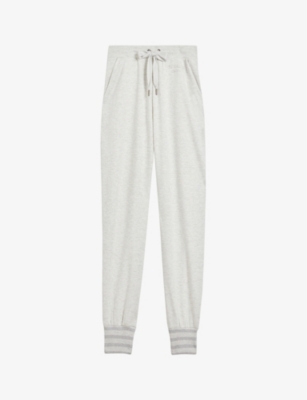 Firtha logo-embossed taped relaxed-fit mid-rise stretch woven-blend jogging bottoms