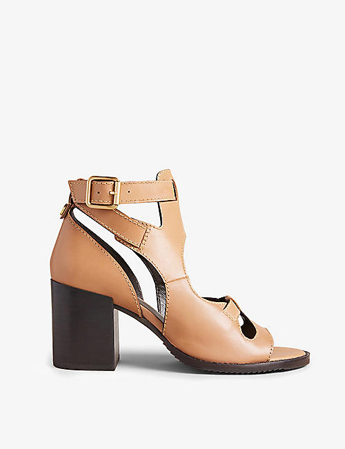 TED BAKER: Jaylei cut-out heeled leather sandals