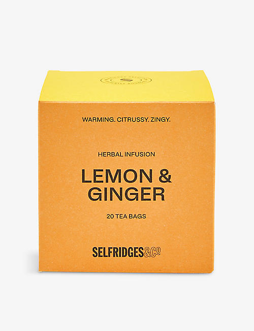 SELFRIDGES SELECTION: Lemon & Ginger tea bags pack of 20