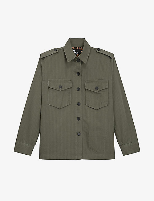 THE KOOPLES: Buttoned cotton-canvas overshirt