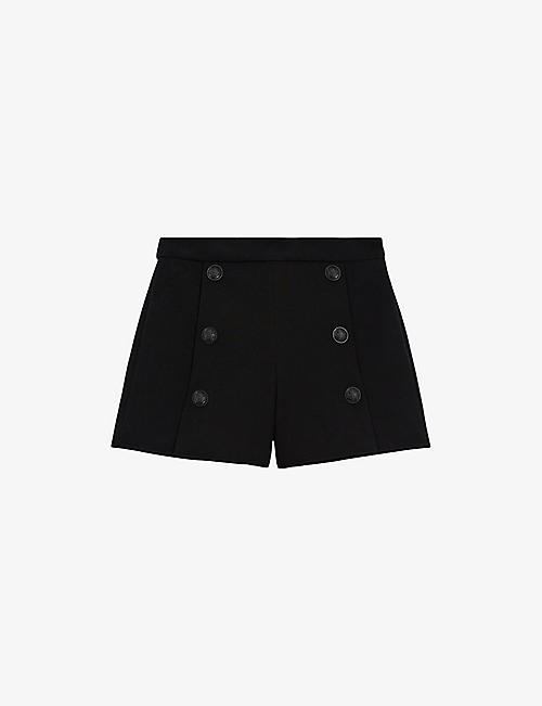THE KOOPLES: Button detail stretch-woven shorts