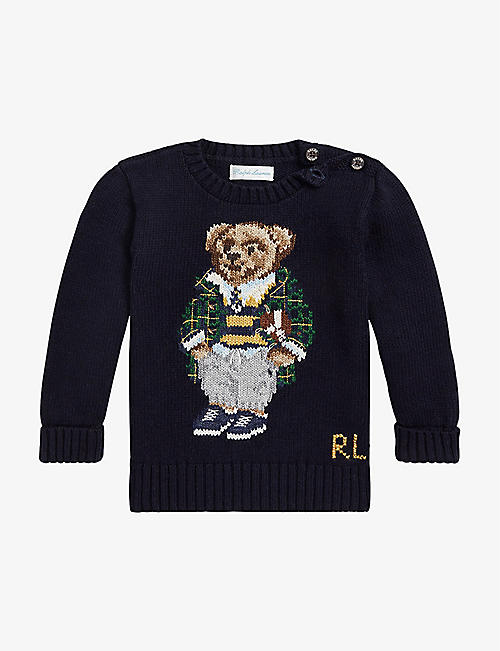 RALPH LAUREN: Polo Bear cotton-jersey T-shirt 3-24 months