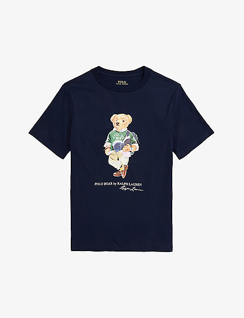RALPH LAUREN: Bear-print cotton T-shirt 6-14 years