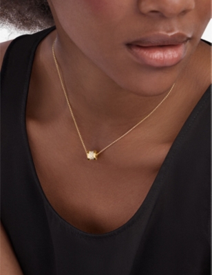 B.zero1 18ct yellow-gold and 0.31ct brilliant-cut diamond pendant necklace