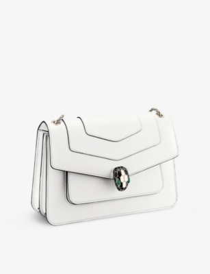 BVLGARI: Forever snake-clasp leather cross-body bag