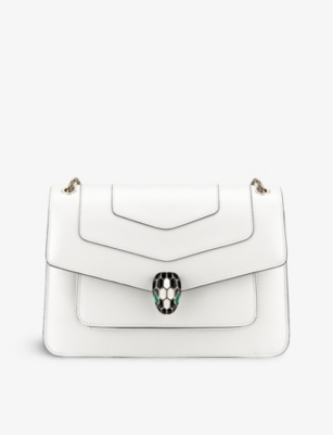 BVLGARI: Forever snake-clasp leather cross-body bag