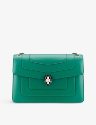 Bulgari Serpenti Leather Cross Body Bag