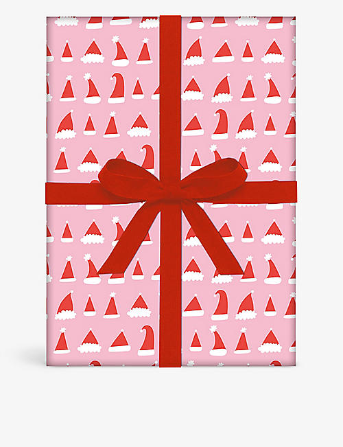 ELEANOR STUART: Santa hats wrapping paper 50cm x 70cm set of five