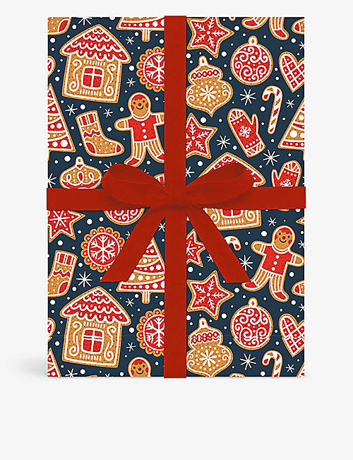 ELEANOR STUART：圣诞饼干图案包装纸 50 厘米 x 70 厘米五件装