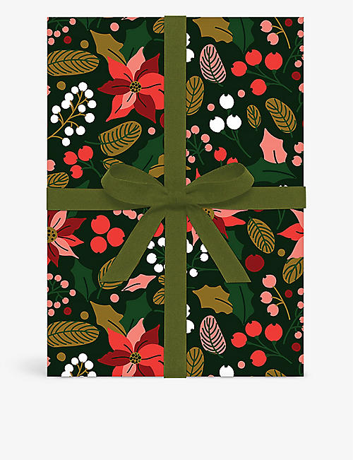 ELEANOR STUART: Winter Floral No.4 wrapping paper 50cm x 70cm set of five