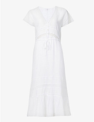 RAILS：Kiki 镂空镶嵌棉混纺中长连衣裙