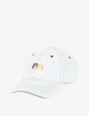 Fiorucci Angels Brand-appliqué Denim Cap In Denim Blue