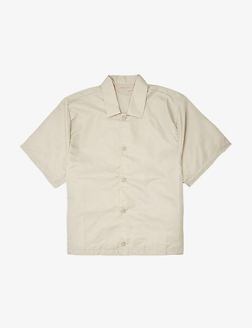 FOG X ESSENTIALS: ESSENTIALS logo-embellished relaxed-fit shell shirt 4-16 years