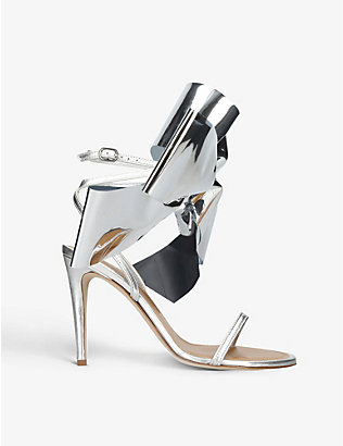 LOEWE: Bow-embellished leather heeled sandals