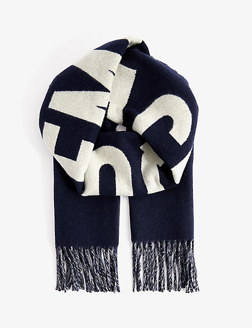 JACQUEMUS: L'echarpev logo-print wool scarf