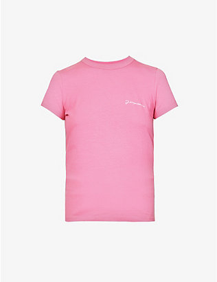 JACQUEMUS: Le T-shirt Brode logo-embroidered organic cotton-jersey T-shirt
