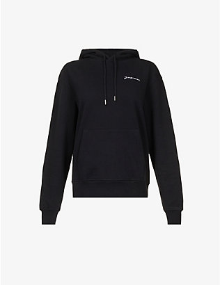 JACQUEMUS: Le Sweatshirt Brode branded organic-cotton hoody