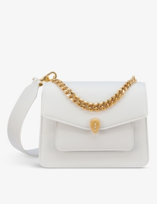 bvlgari serpenti forever east-west shoulder bag in karung leather