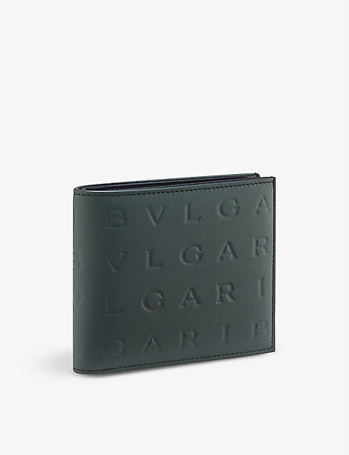 BVLGARI: Logo-embossed leather wallet
