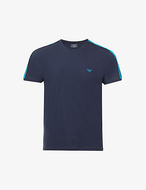 EMPORIO ARMANI: Core logo-print regular-fit stretch-cotton T-shirt