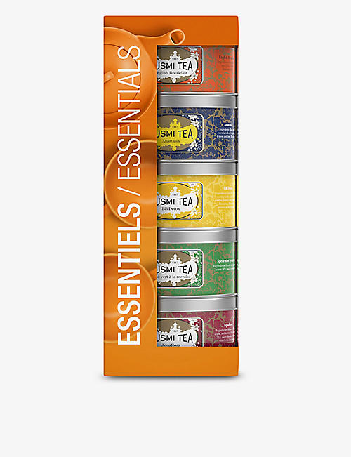 KUSMI TEA: The Essentials loose leaf tea tins set of five 100g