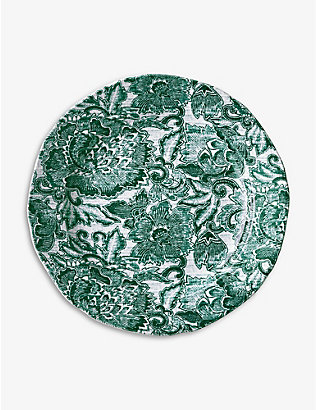 RALPH LAUREN: Ralph Lauren x Burleigh graphic-print earthenware salad plate 21cm