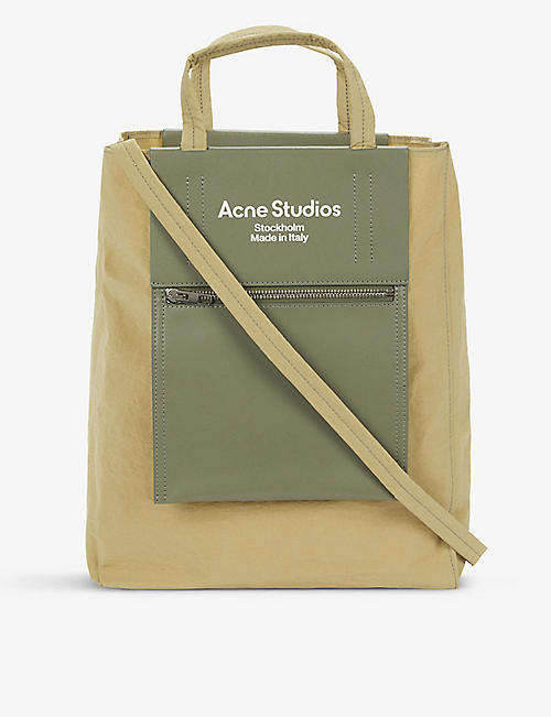 ACNE STUDIOS: Logo-print shell tote bag