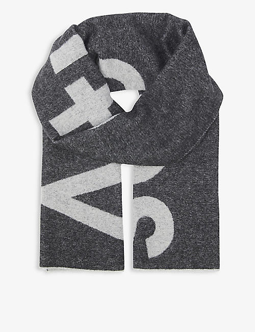 ACNE STUDIOS: Toronty logo-print mini wool-blend scarf
