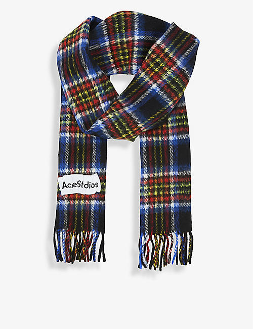 ACNE STUDIOS: Veny graphic-print wool-blend scarf