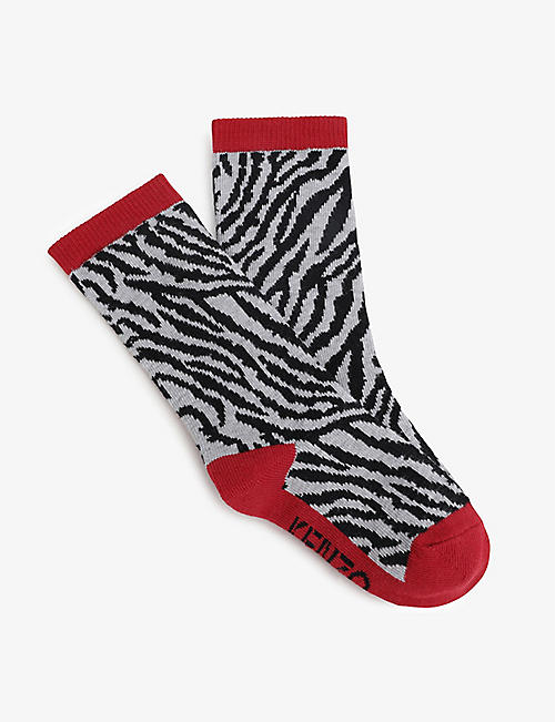 KENZO: Tiger stripe stretch-cotton blend socks