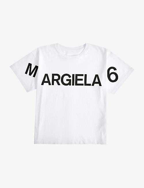 MM6 MAISON MARGIELA: Spellout logo-print cotton-jersey T-shirt 6-16 years