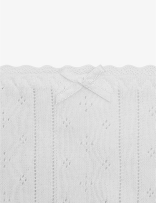 COU COU INTIMATES: Pointelle high-rise organic-cotton briefs