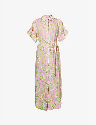 ALEMAIS: Marta paisley-print woven maxi dress
