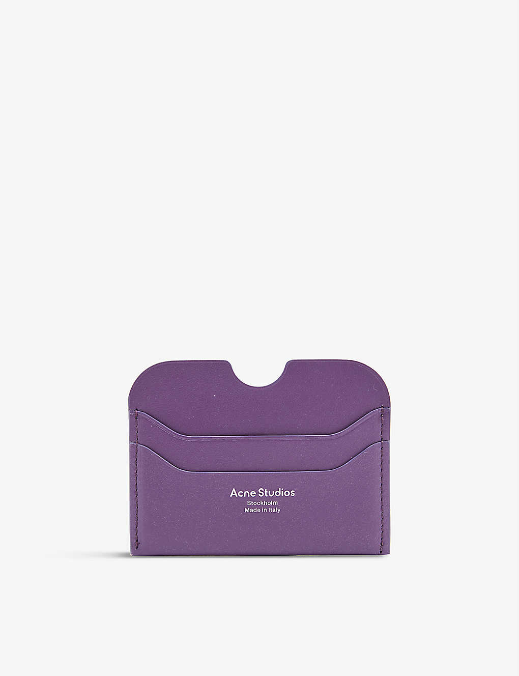 Acne Studios Elma Large Leather Card Holder In Violet Purple