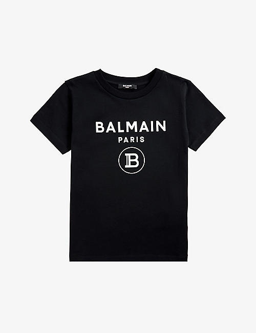 BALMAIN: Logo-print cotton-jersey T-shirt 4-14 years